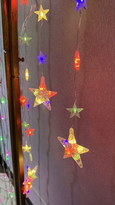 Гірлянда штора Зірки