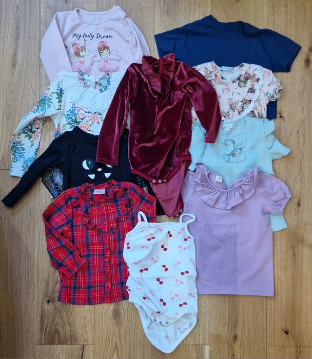 Paka ubranek dla dziewczynki 86-92 63 sztuki