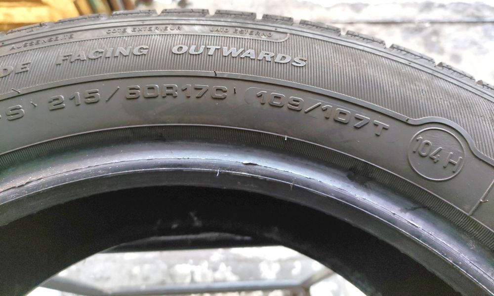 215/60R17C Goodyear CargoVector 2 109/107T 7,54mm C/B/73dB 175zł/szt