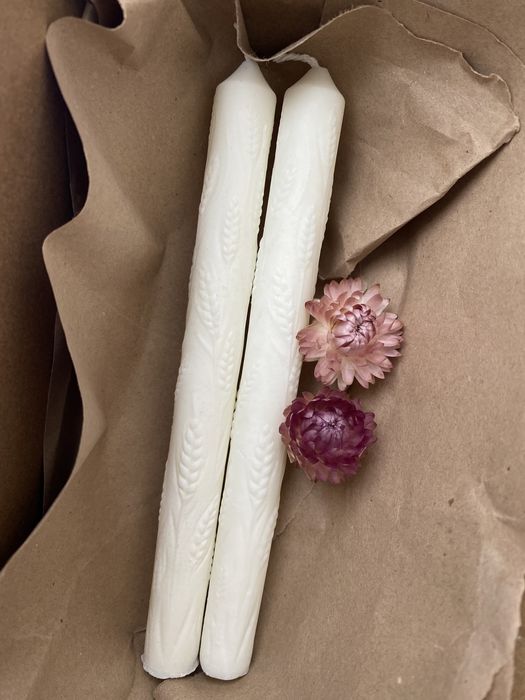 Свічки з вощини та соєвого воску