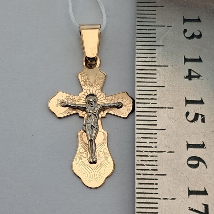 ‼Золотой крестик  2,16 гр  Золотая подвеска Золото 585*