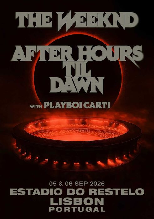 2 Bilhetes The Weeknd – Estádio do Restelo (5 Setembro 2026) – Plateia em Pé Poente