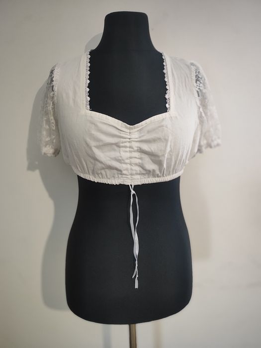 Bluzka bawarska dirndl 38 M Crop top 10  Oktoberfest