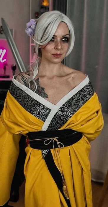 Cosplay Ciri Ronin Wiedźmin M kimono szyte na zamówienie