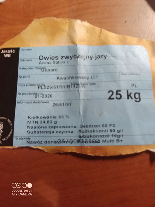 Owies GEPARD energetyczny