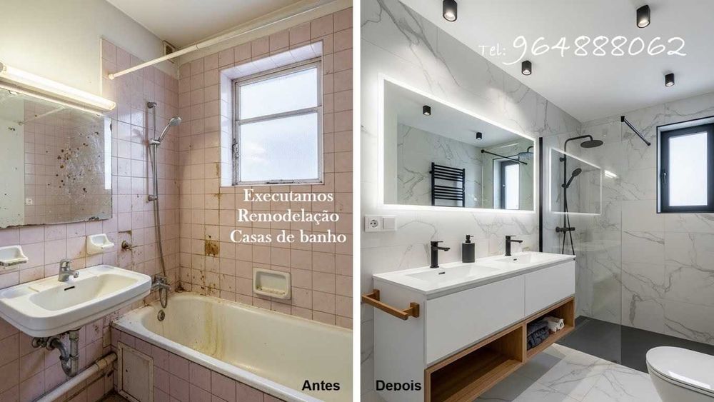 Limpeza WC, Remodelação Casas de banho. Quer ter Casa de banho NOVO?