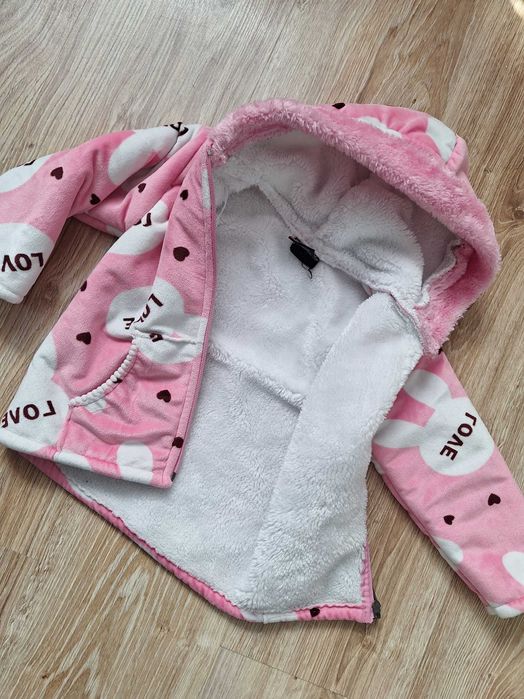 Kurteczka/bluza ciepła z kapturem 80/86 cm