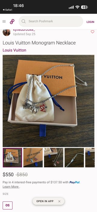 ожерелье Collier LV Dove от Louis Vuitton.