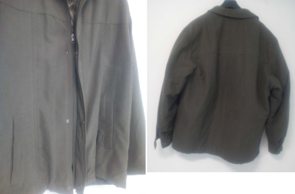 Blusão impermeável Umberto Bossi cor terracota,c/ forro acolchoado —XL