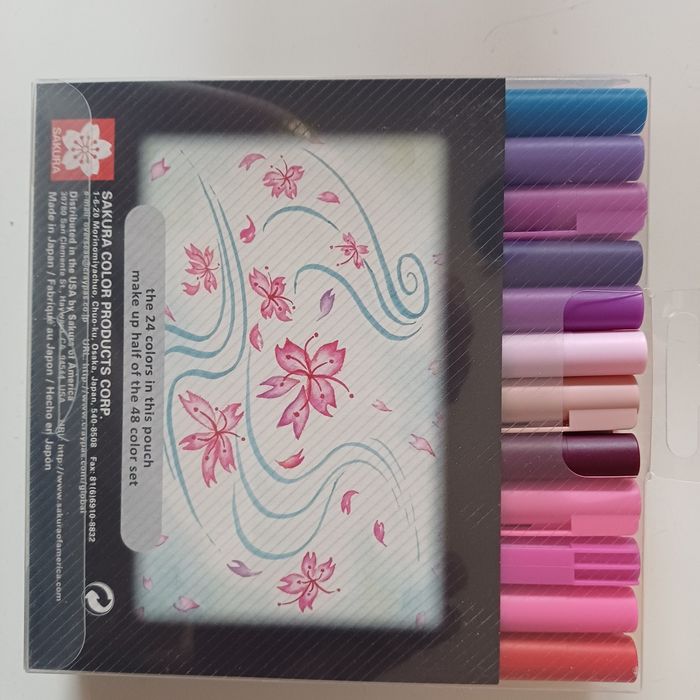 Nowe flamastry akwarelowe SAKURA KOI 24szt