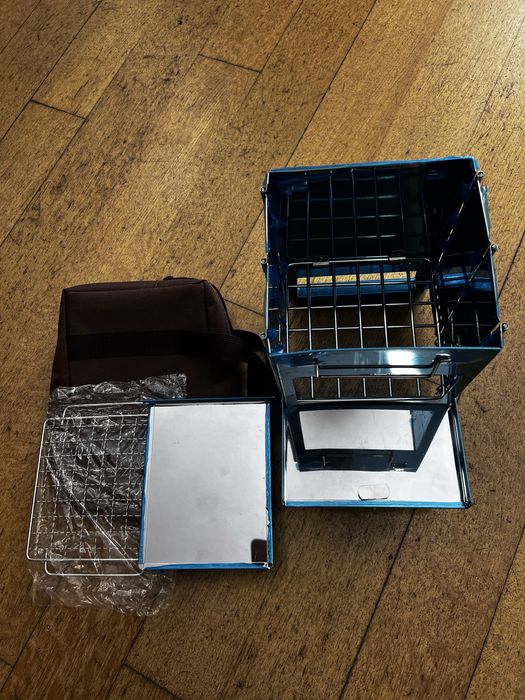 Fogão churrasco lenha dobrável portátil - NOVO