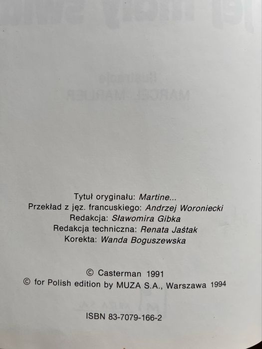 Książka  Martynka i jej Maly Swiat, 1994 r