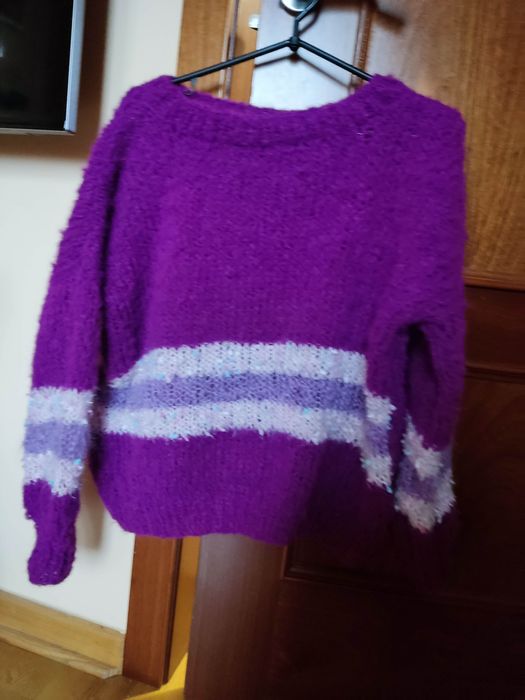 Sweter moherowy ręcznie robiony