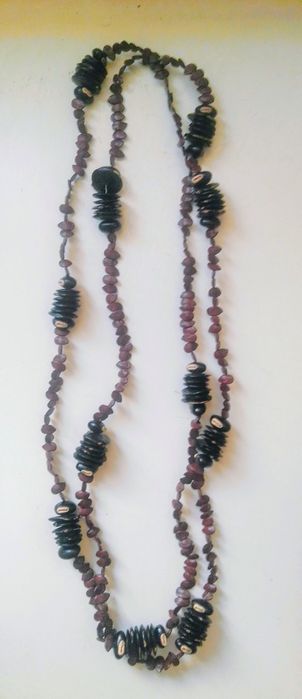 Colar e pulseira de sementes brasileiro 77cm.