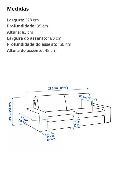 IKEA Kivik Sofa 3 Lugares