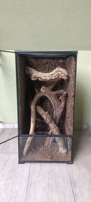 Terrarium Paludarium szklane 45x45x90 IGRepti z wyposażeniem