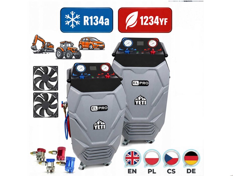 Stacja Klimatyzacji ELPRO YETI Dual Gas czynnik R134a i 1234yf Baza Danych