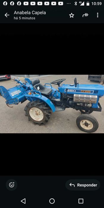 Iseki tx 1000 com fresa semi novo