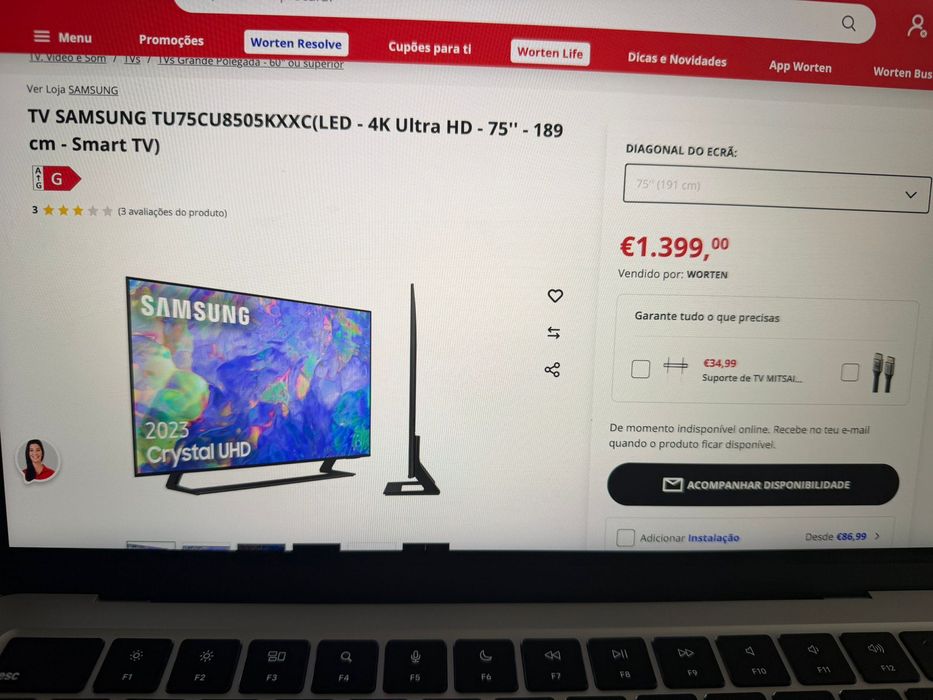 TV Samsung 4k Ultra HD 75" - 189 cm smart tv