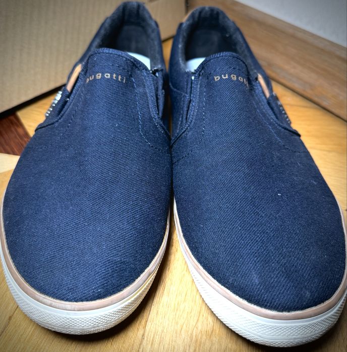 Сліпони Bugatti (Bugatti slip-on sneakers), темно-сині. 43р