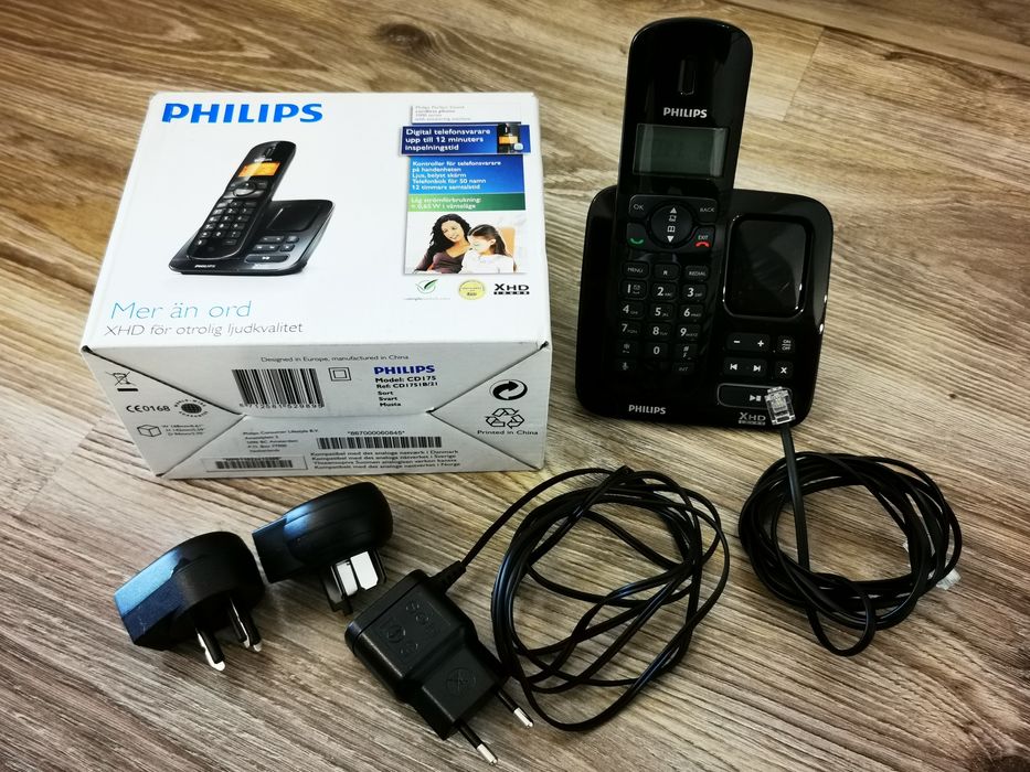 Telefon Bezprzewodowy PHILIPS CD175 - Uszkodzony.