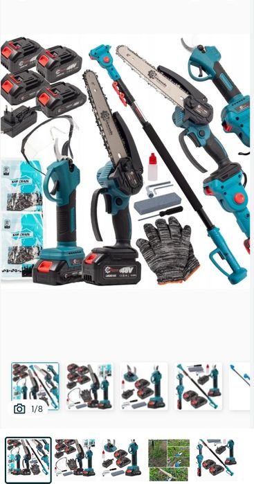 Zestaw piła zekator na wysięgniku 5m   4xaku 48v ostrzałka