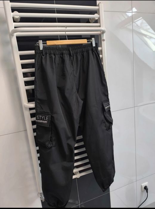 Czarne bojówki ortalionowe Coco Style Exclusive | nowe z metką | M/L