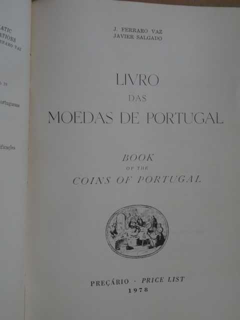 Livro das Moedas de Portugal de J. Ferraro Vaz