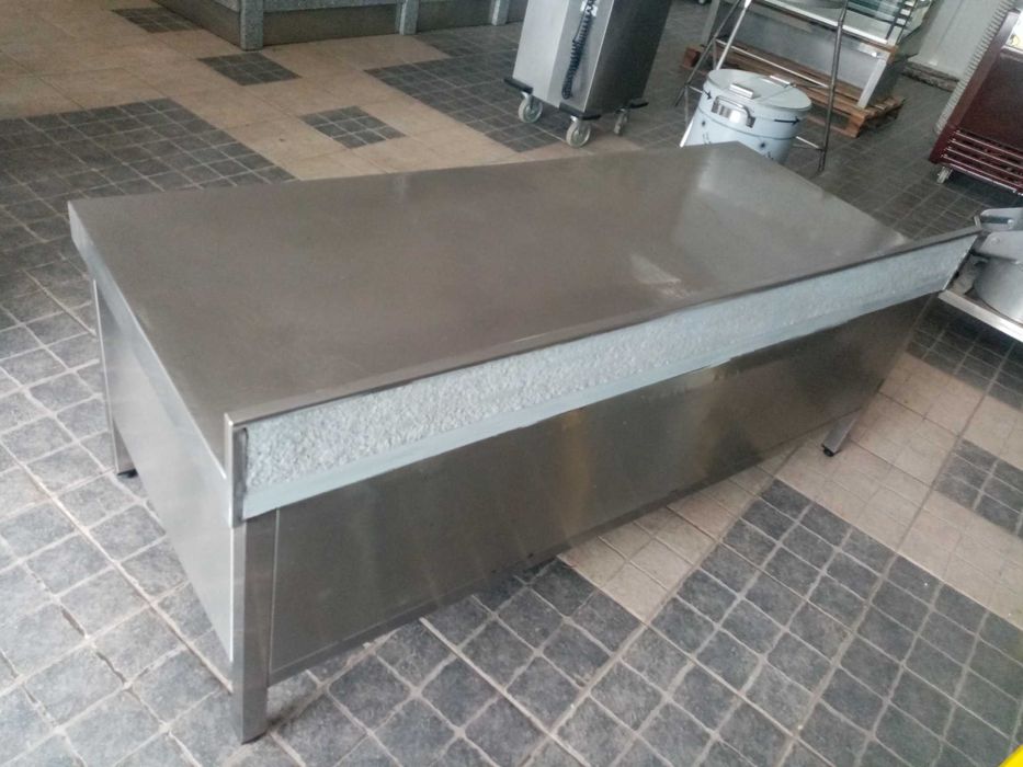 ACM1446 - Bancada de Apoio em Inox Baixa - Usada