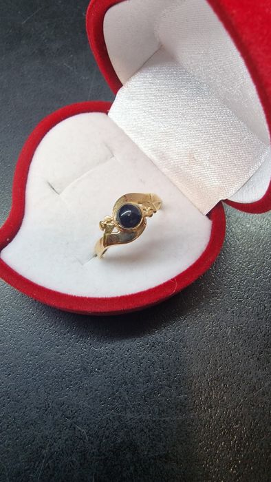 ZŁOTY pierścionek 14K pr.585 rozm23 czarne oczko Komis Madej Sosnowiec