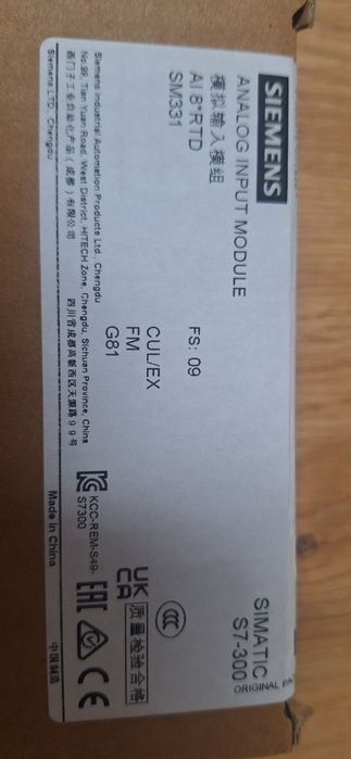 SIMATIC S7-300, moduł wejść anologowych SM 331 - 6ES7331-7PF01-0AB0