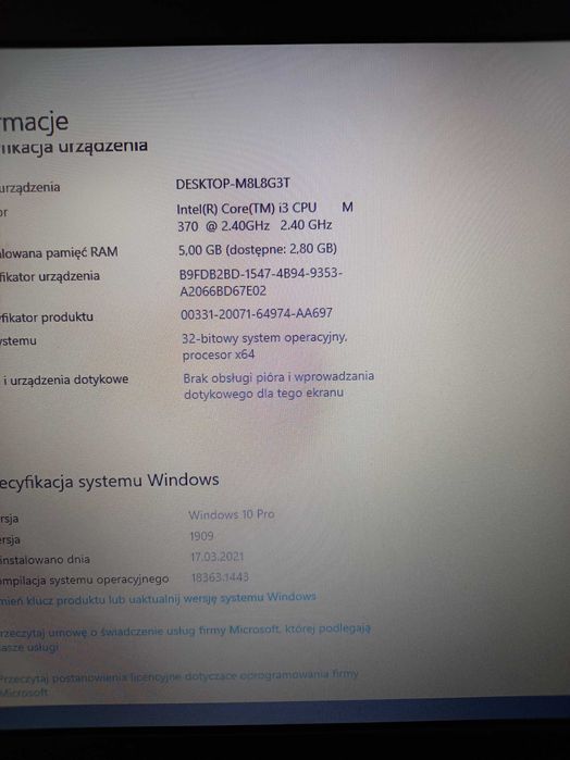 Laptop acer 5744