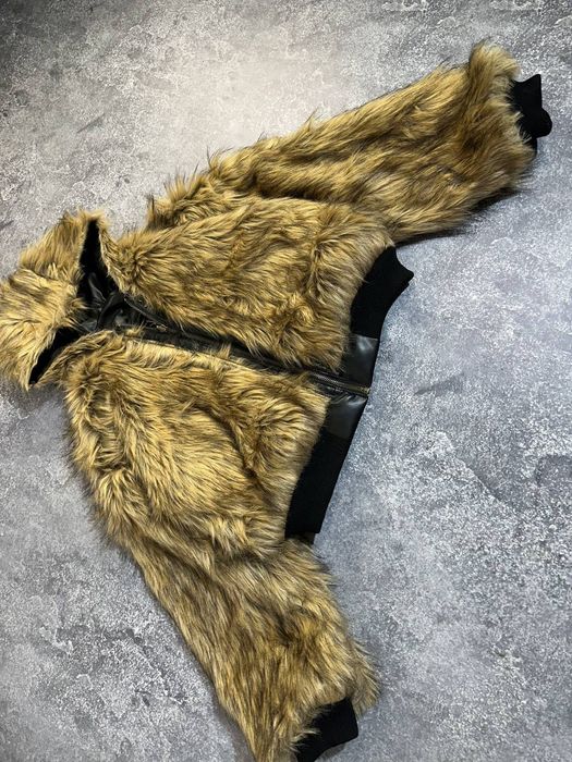 Бомбер ДВУХСТОРОННІЙ кожаный куртка шуба мехом opium archive