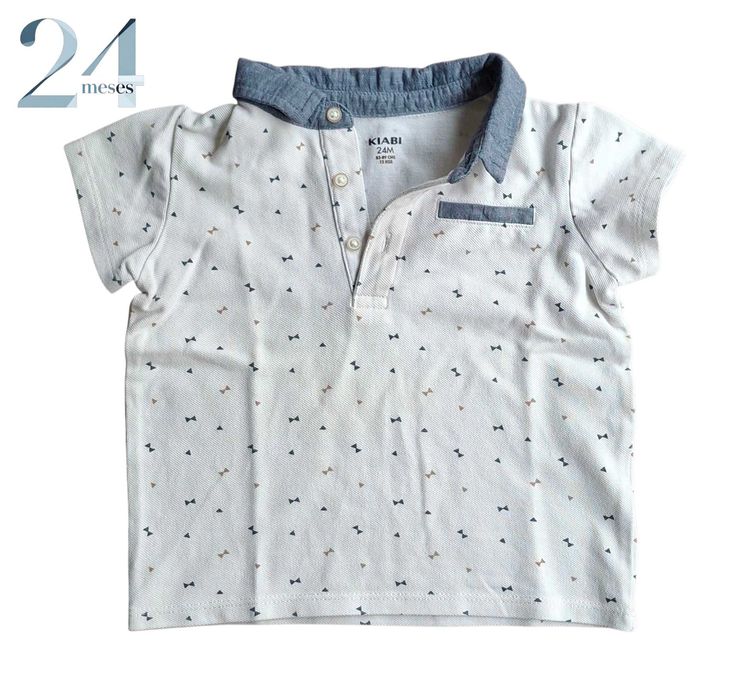 Kiabi White Polo Shirt, 24 Months