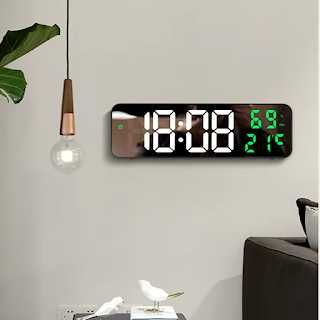 Relogio parede LED temperatura humidade USB Despertado NOVO