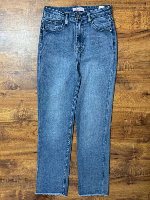 Spodnie jeansowe elastyczne wysoki stan jeansy proste Daysie 36 S