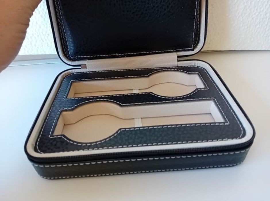 Estojo 4 Relógios Seiko Citizen Breitling Hamilton Rolex Breitling Iwc