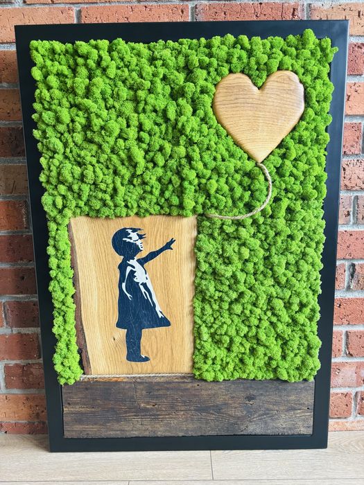 Obraz, kompozycja artystyczna, dziewczynka z balonikiem, Banksy