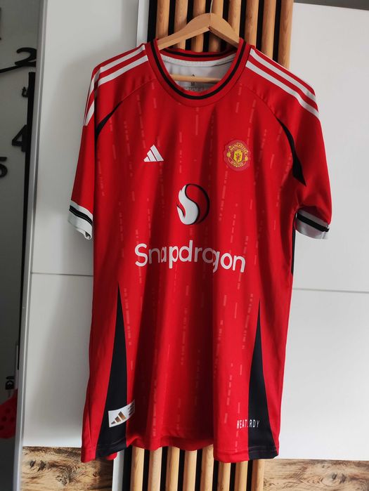 Koszulka Piłkarska Manchester United Adidas czerwona sportowa t-shirt