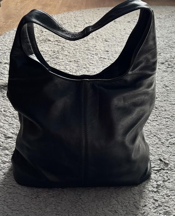 Сумка-хобо из натуральной кожи real leather