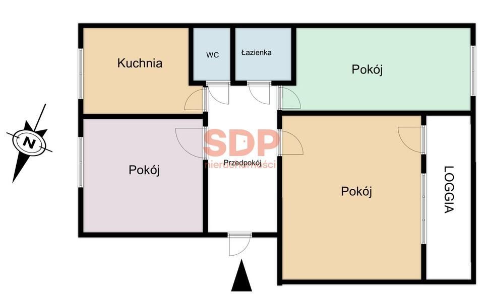 Słoneczne 3 pokojowe  / oddzielna kuchnia / duży balkon / piwnica