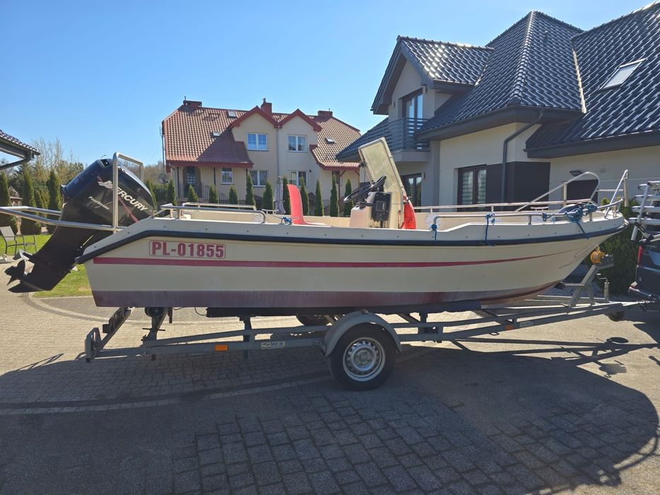 Łódz Motorowa 5.5m+ silnik 4T Mercury 50KM + przyczepa