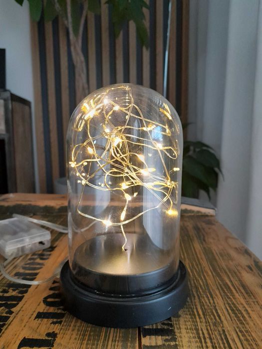 Szklana Kopuła LED Lampion Dekoracja