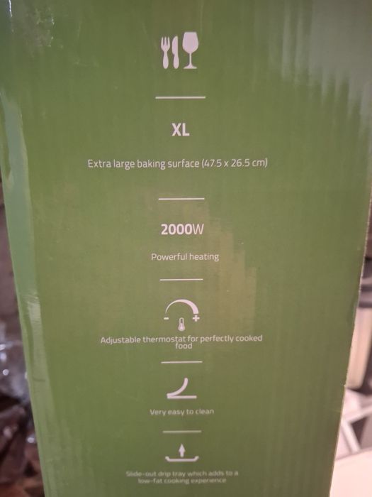 Grelhador Eléctrico XL 2000W (Novo)