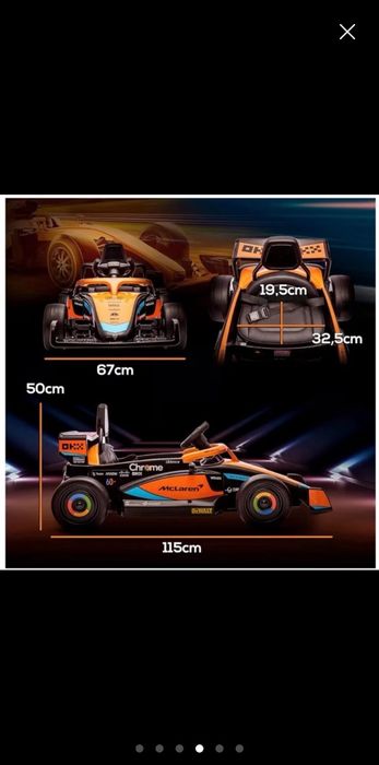 carro elétrico infantil McLaren Fórmula 1