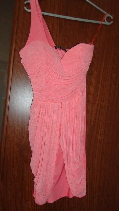 Neonowa wizytowa sukienka roz. M