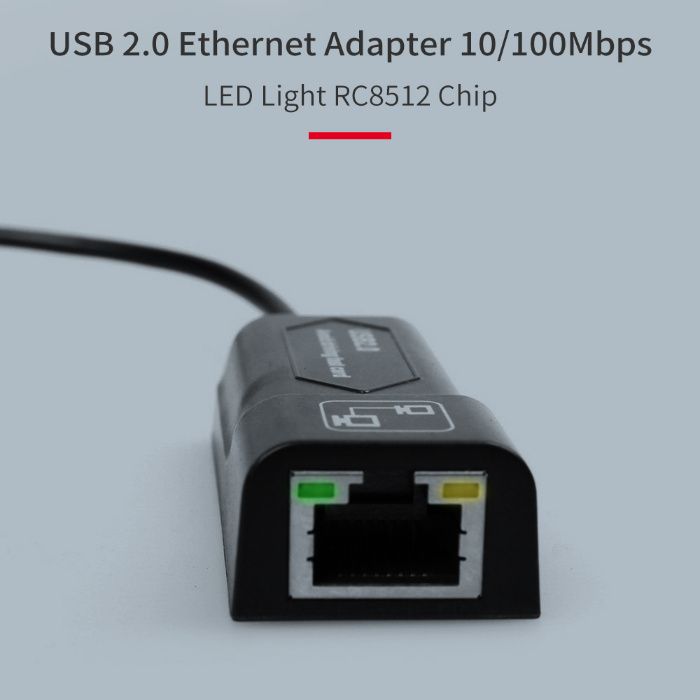 Сетевая карта USB переходник Lan ЮСБ 2.0 100 Мбит/с RJ45 интернет ПК