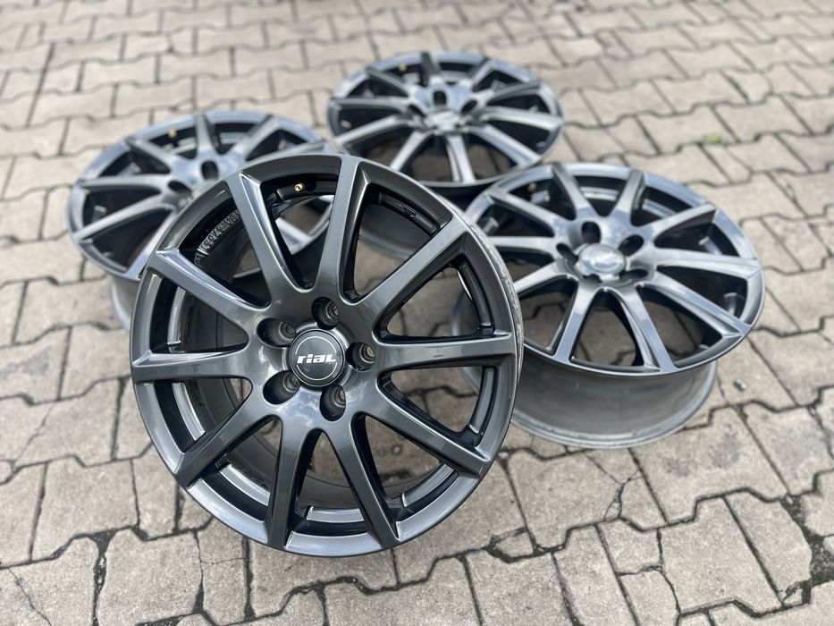 Felgi 17 Aluminiowe Rial 5x112 Audi Seat Skoda Vw Grafitowe