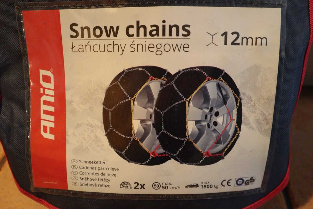 Łańcuchy śniegowe Amio 12mm NOWE