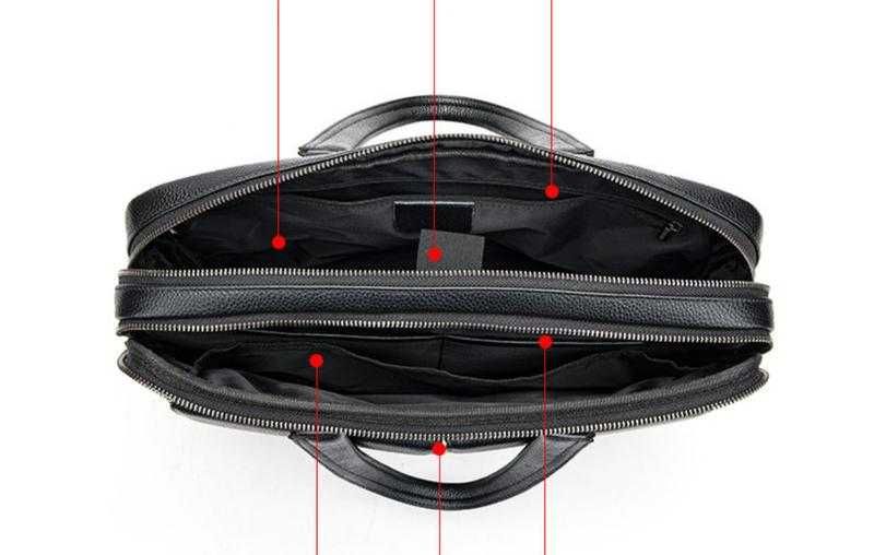 Чоловічий шкіряний портфель/сумка для ноутбука